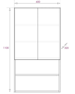 Шкаф подвесной Onika Маркус Нова 306011 60см белый